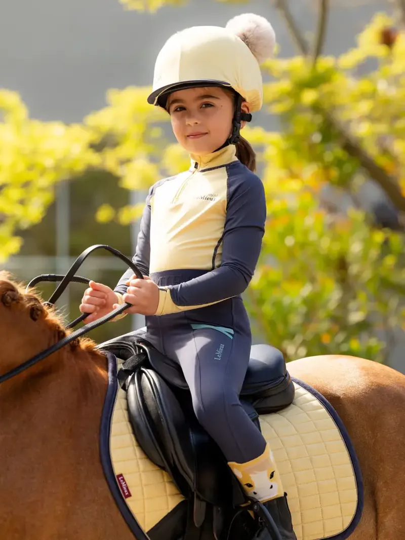 LeMieux Mini Double Pom Hat Silk - Mimosa-3