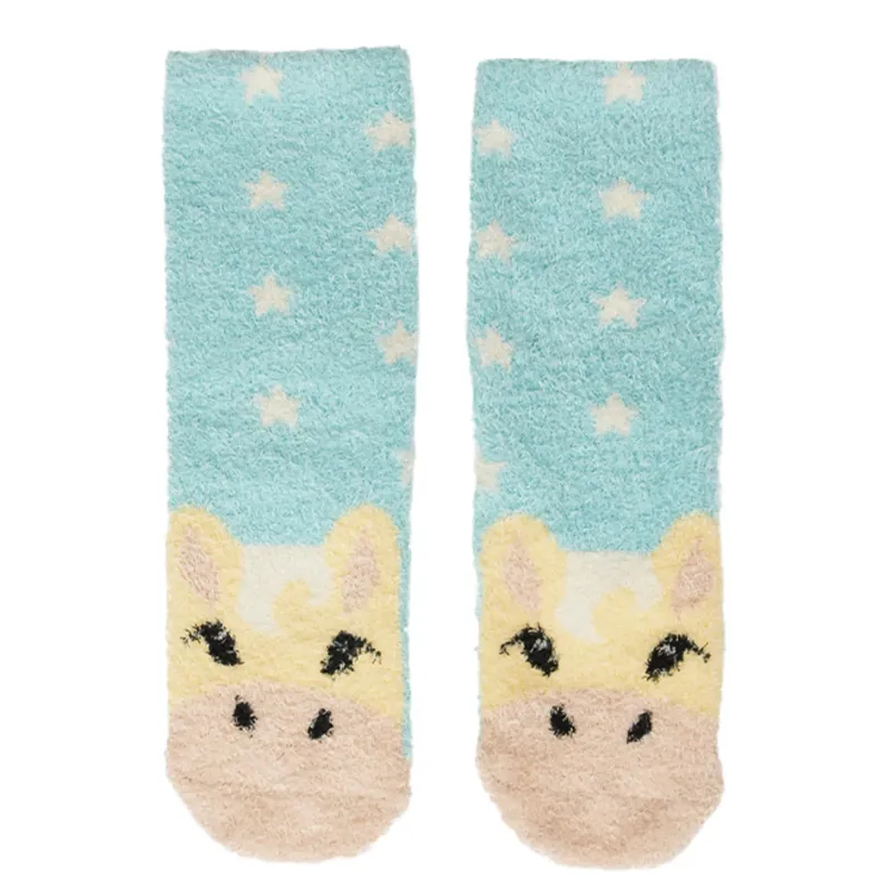 LeMieux Mini Fluffy Character Socks - Lemon-1