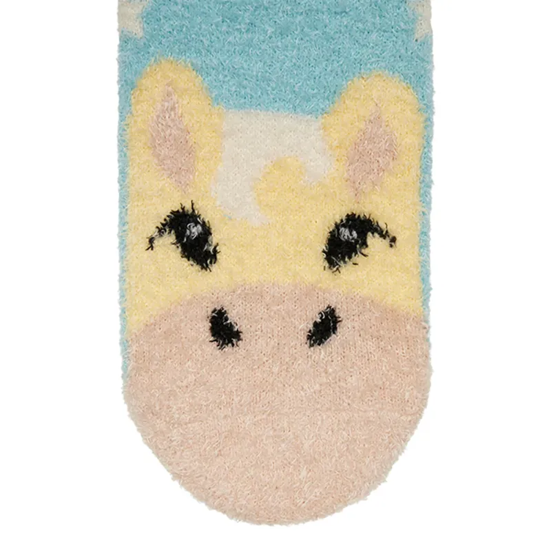LeMieux Mini Fluffy Character Socks - Lemon-2