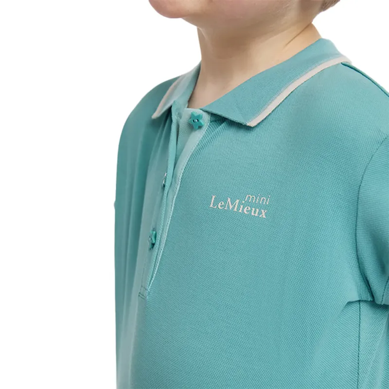 LeMieux Mini Polo Shirt - Lagoon-4