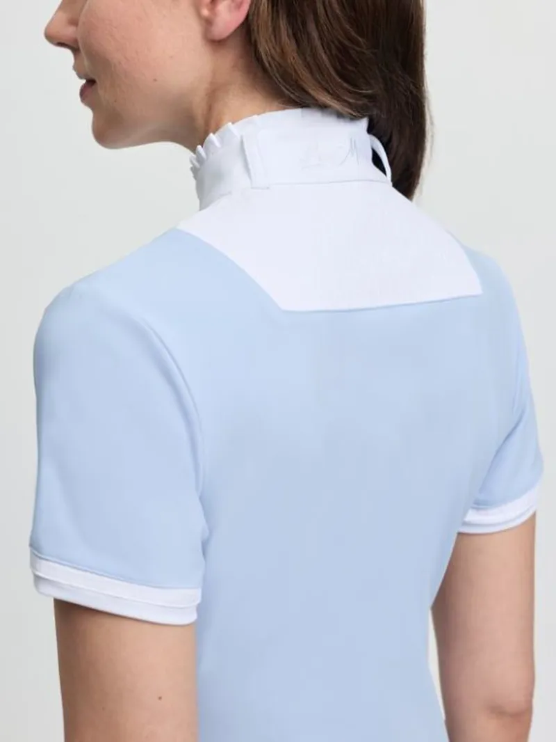 LeMieux Sophia Short Sleeve Pleated Show Shirt - Mist-2