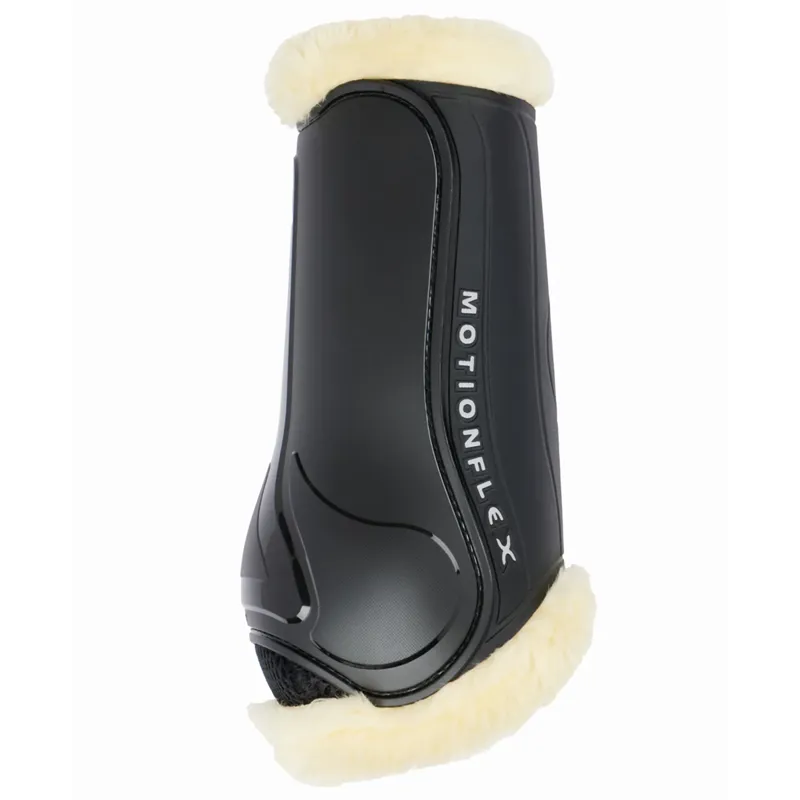 LeMieux Motionflex Dressage Boot with Fleece Edge - Black/Natural