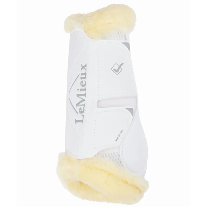 LeMieux Motionflex Dressage Boot with Fleece Edge - White/Natural