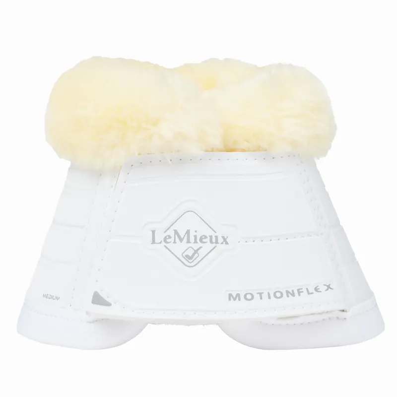 LeMieux Motionflex Over Reach Boot with Fleece Edge - White/Natural-1