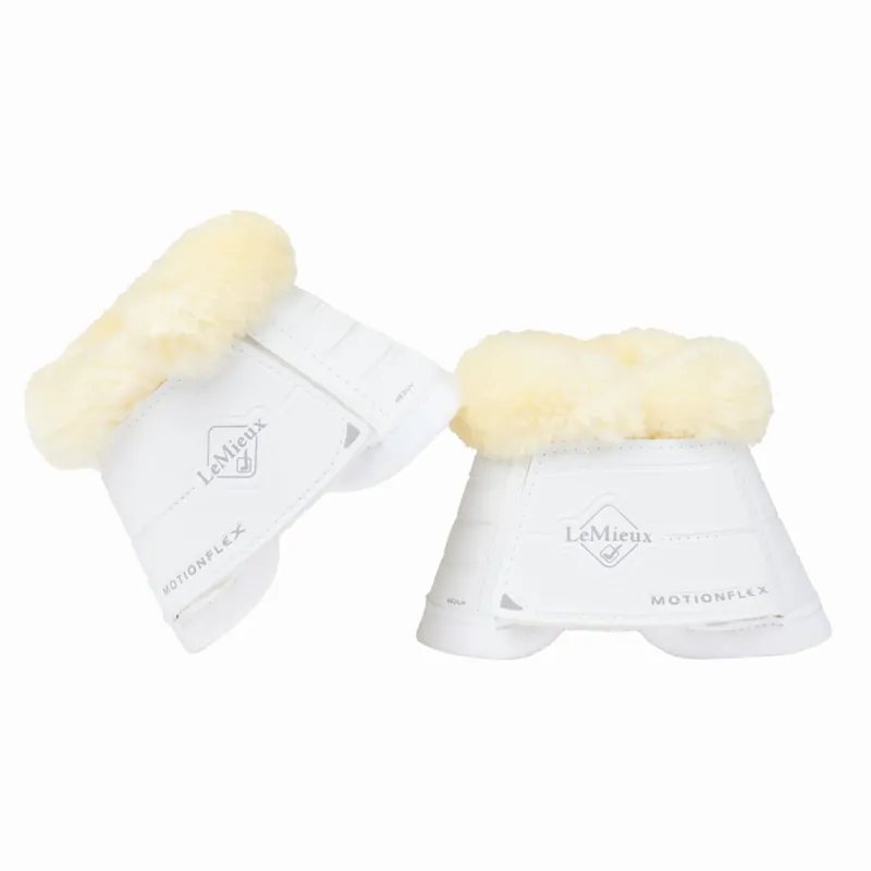 LeMieux Motionflex Over Reach Boot with Fleece Edge - White/Natural
