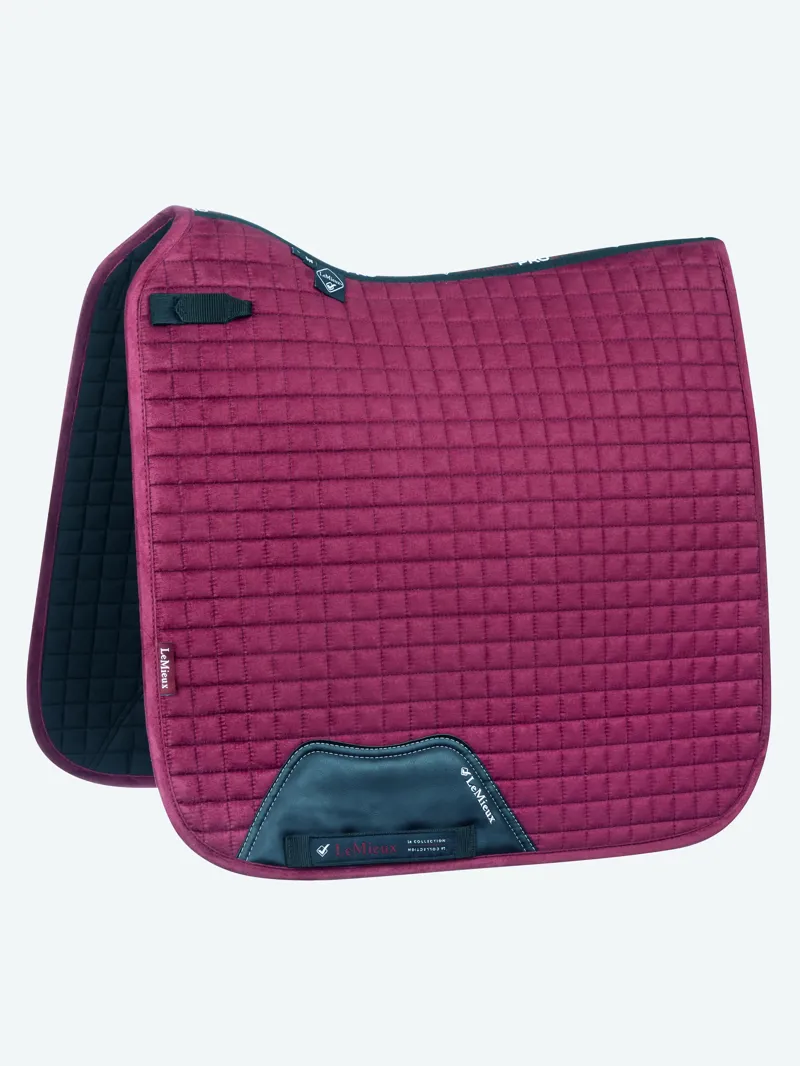 LeMieux Suede Dressage Square Saddle Pad - Mulberry