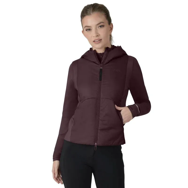 WeatherBeeta Hybrid Padded Ladies Jacket - Mulberry-1