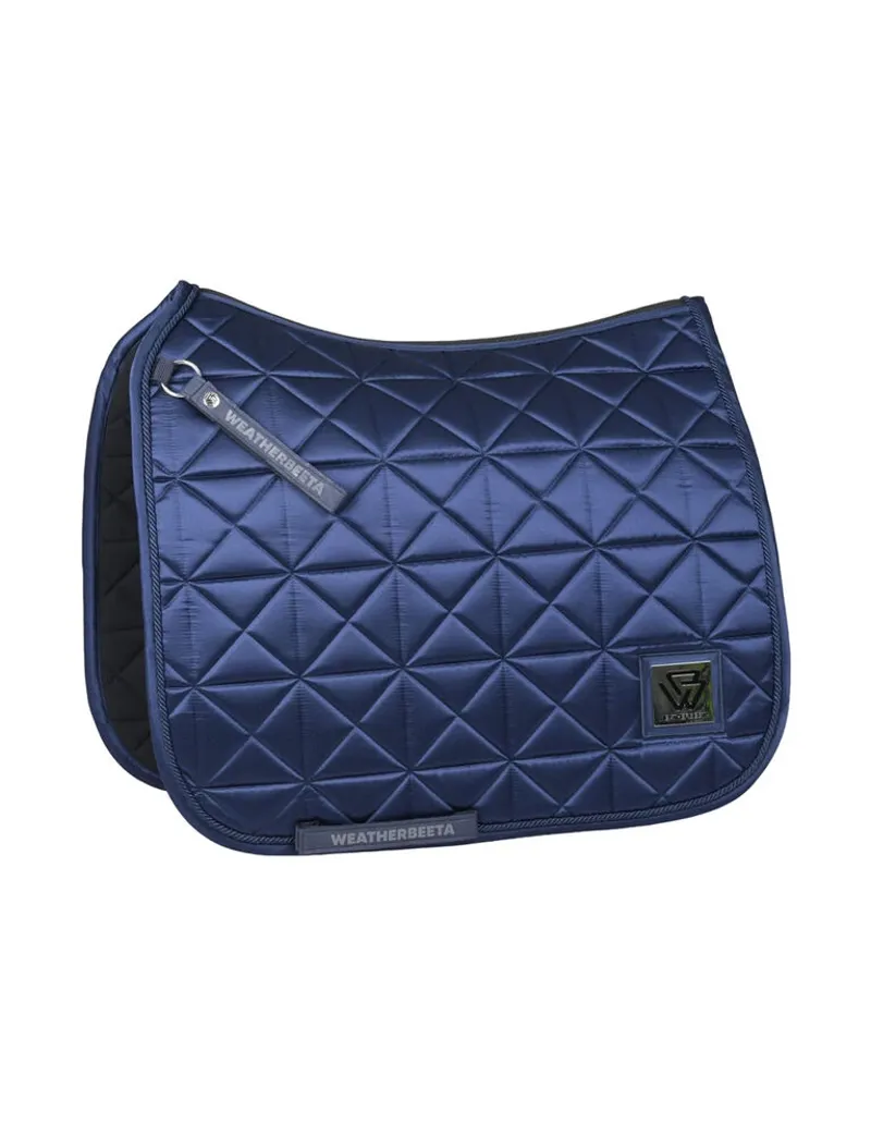 WeatherBeeta Satin Luxe Air-Tec Quilted Dressage Saddle Pad - Navy