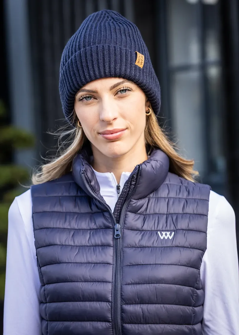 Woof Wear Ribbed Beanie - Navy -1