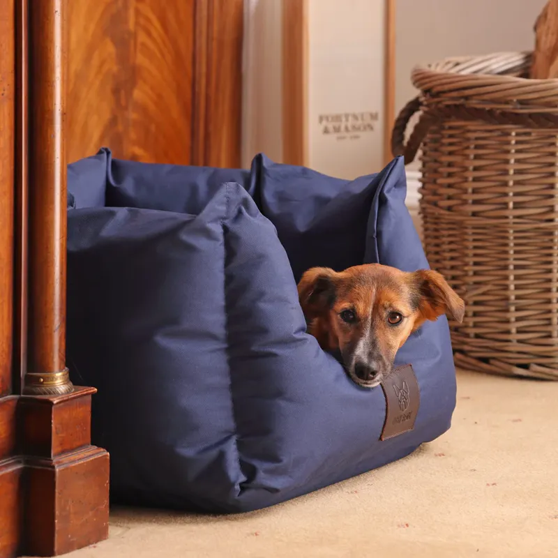 Shires Digby and Fox Nest Dog Bed - Navy-3