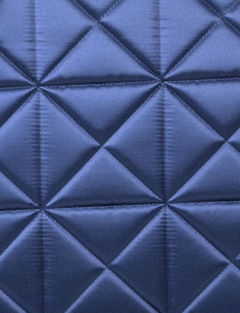 WeatherBeeta Satin Luxe Air-Tec Quilted Dressage Saddle Pad - Navy-3