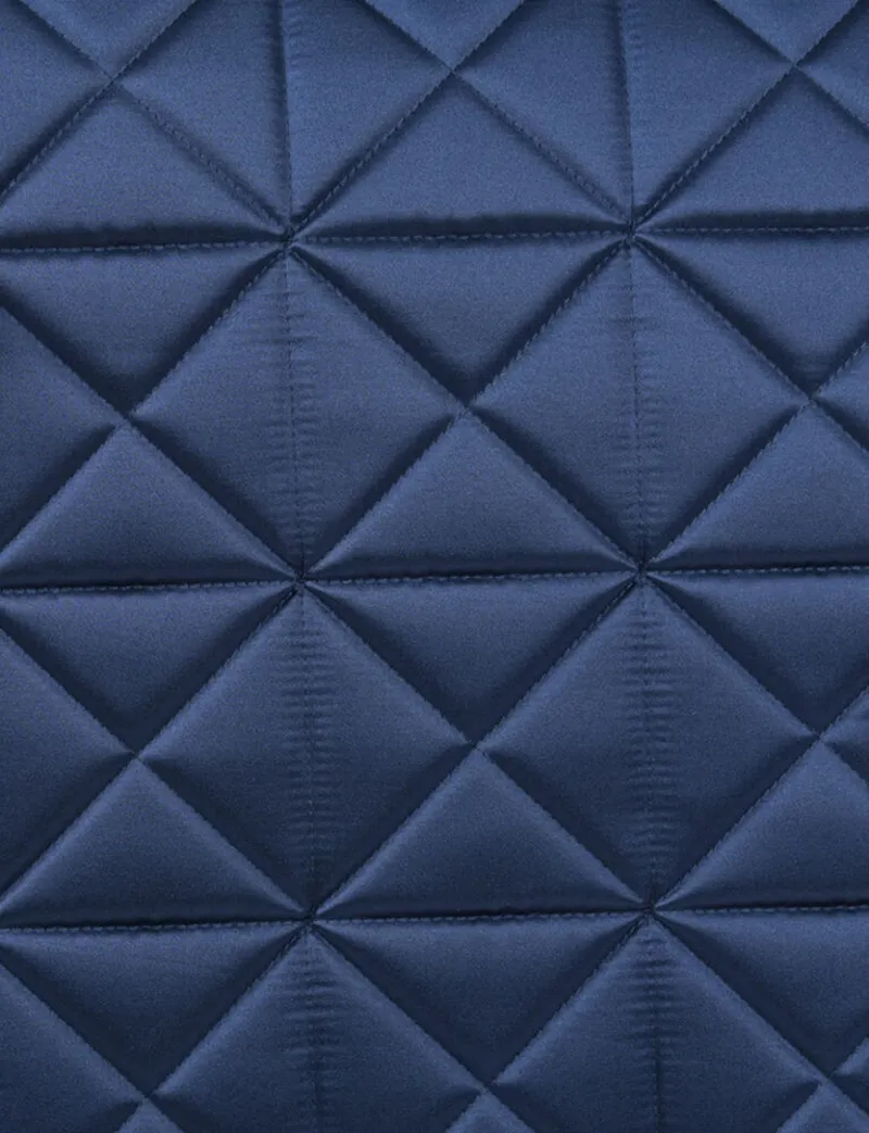 WeatherBeeta Satin Luxe Air-Tec Euro Jump Shaped Saddle Pad - Navy-3
