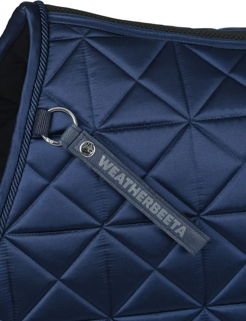 WeatherBeeta Satin Luxe Air-Tec Euro Jump Shaped Saddle Pad - Navy-5