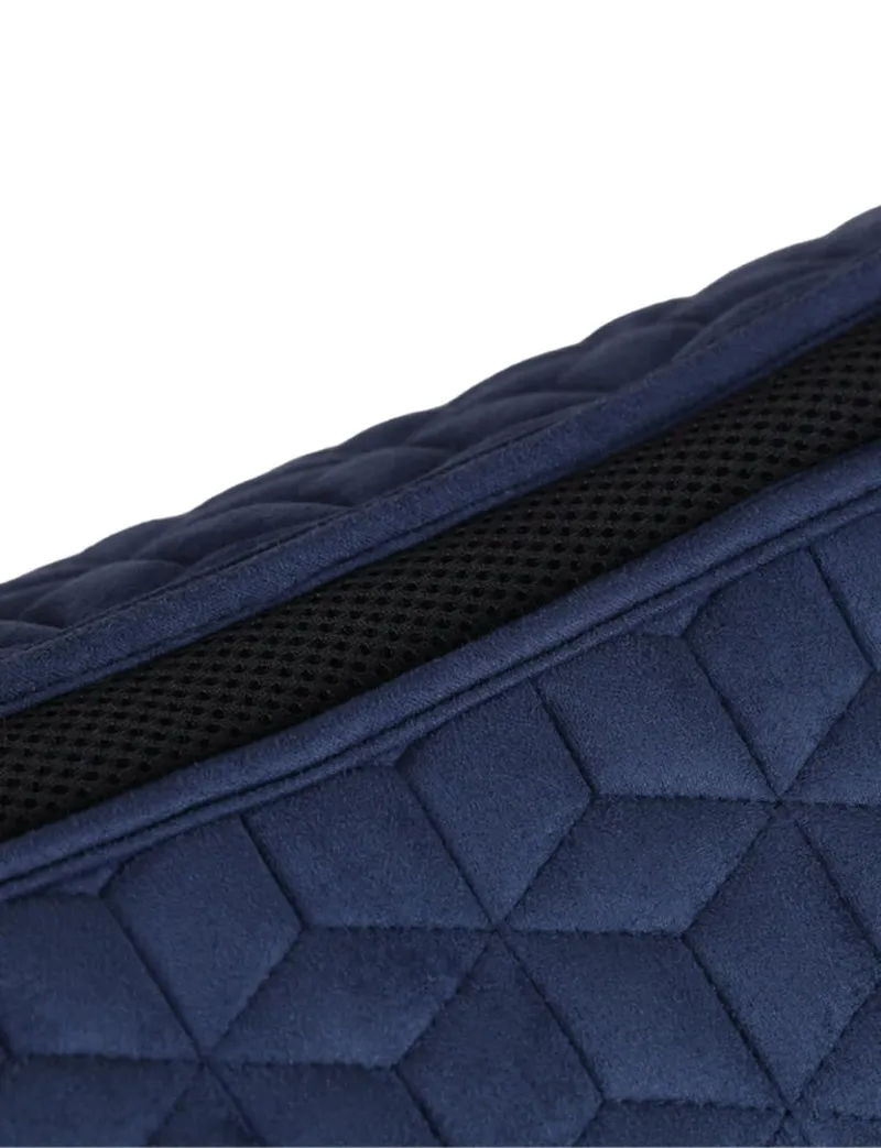 WeatherBeeta Suede Elite Air-Tec Dressage Saddle Pad - Navy-6