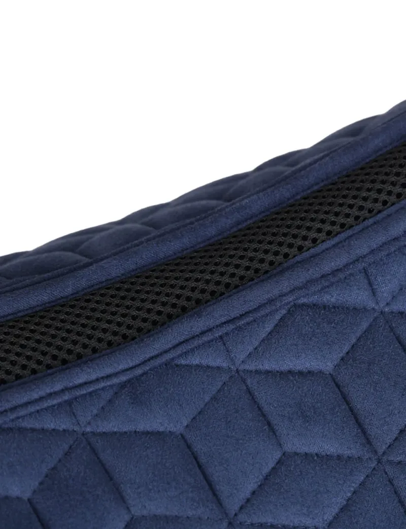 WeatherBeeta Suede Elite Air-Tec Jump Shaped Saddle Pad - Navy-6
