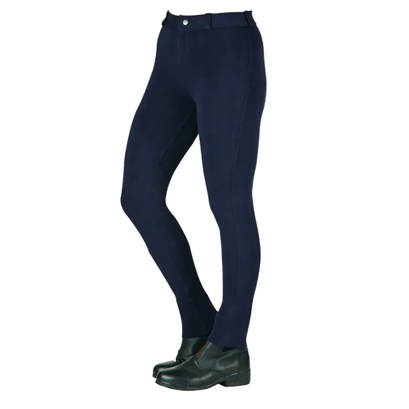 Saxon Warm Up II Zip Front Children's Jodhpurs - Navy