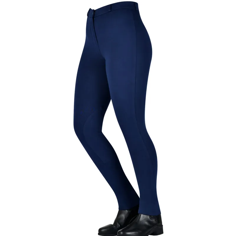 Saxon Warm Up II Zip Front Ladies Jodhpurs - Navy