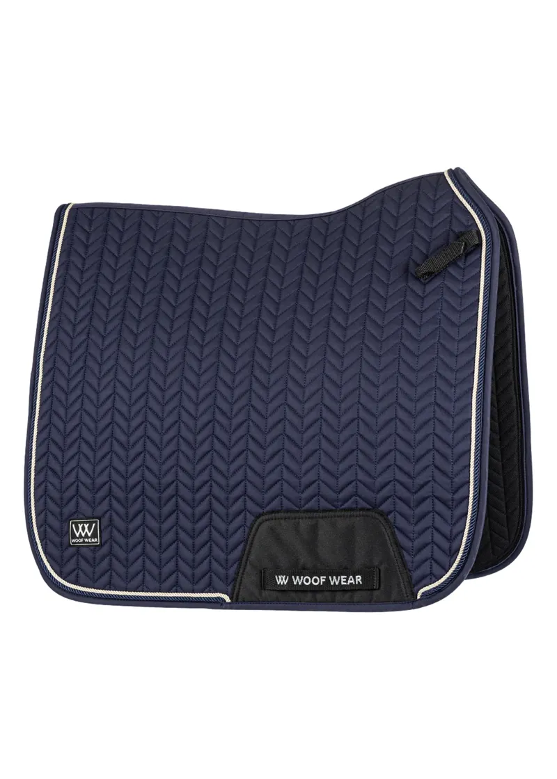 Woof Wear Herringbone Dressage Saddle Pad - Navy