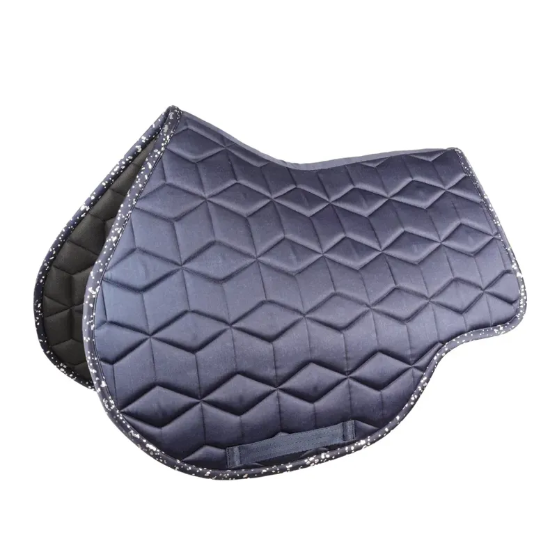 Hy Equestrian Elevate Allure Saddle Pad - Navy/Gun Metal Grey