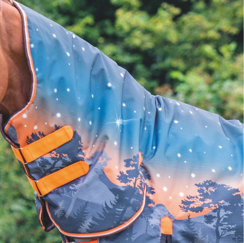 Shires Highlander Original 200g Turnout Combo Rug - Winter Sunset-2