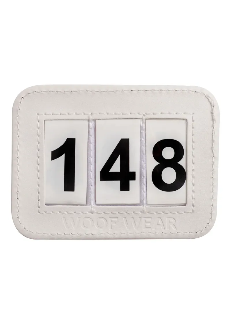 Woof Wear Bridle Number Holder - White 