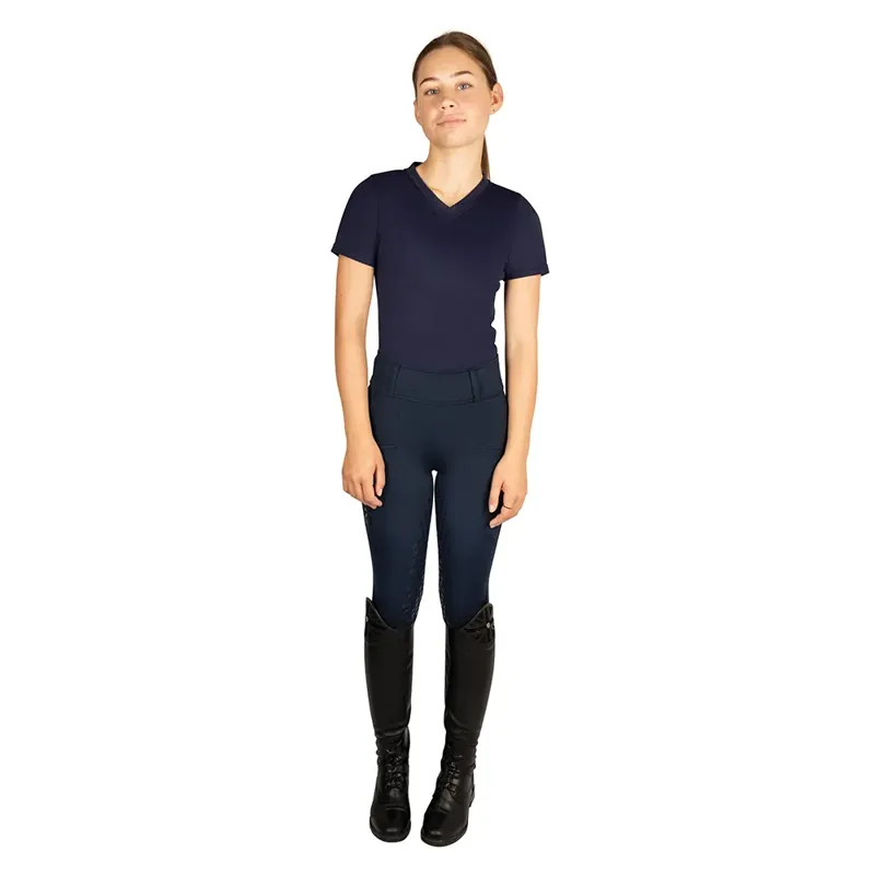 Hy Equestrian HyCONIC Torrellas Ladies Riding Tights - Navy-2