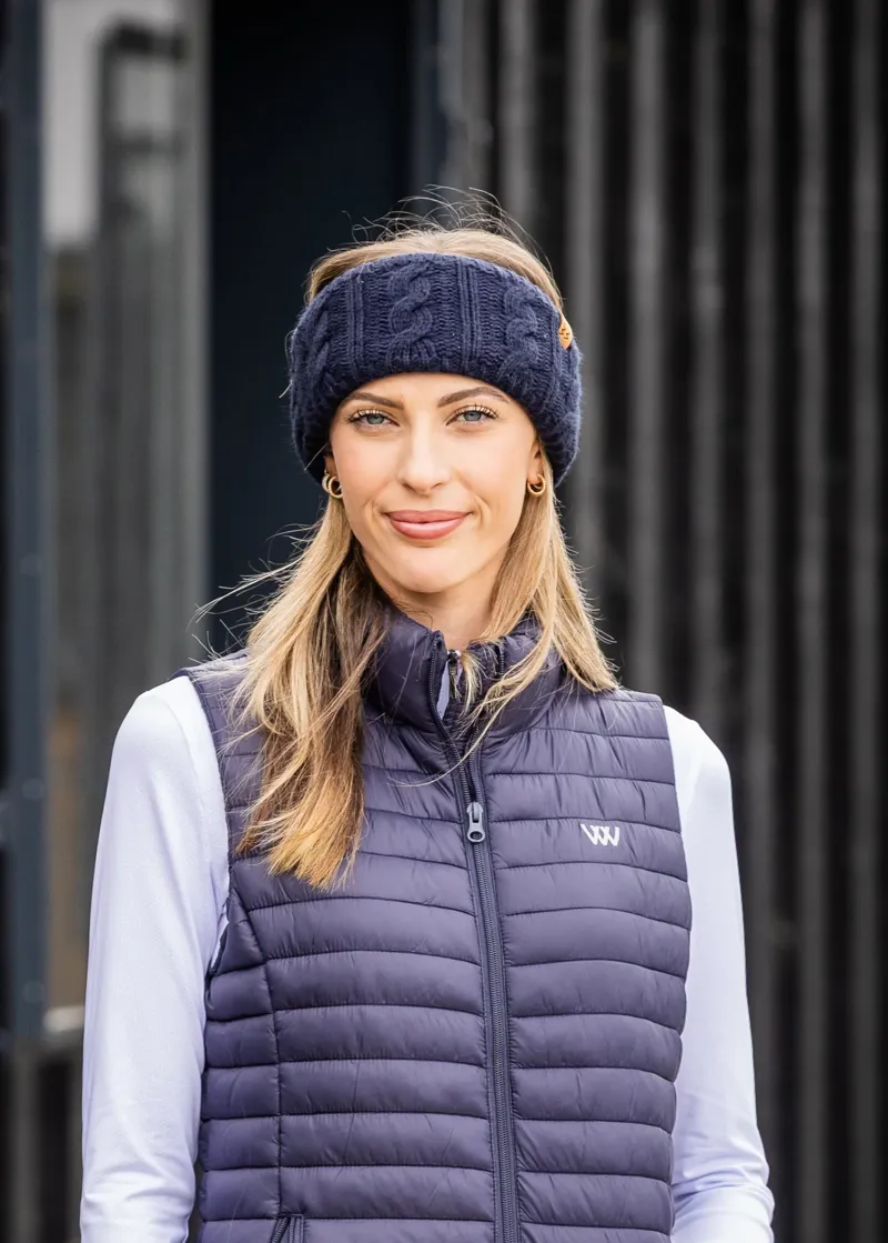 Woof Wear Cable Headband - Navy -1