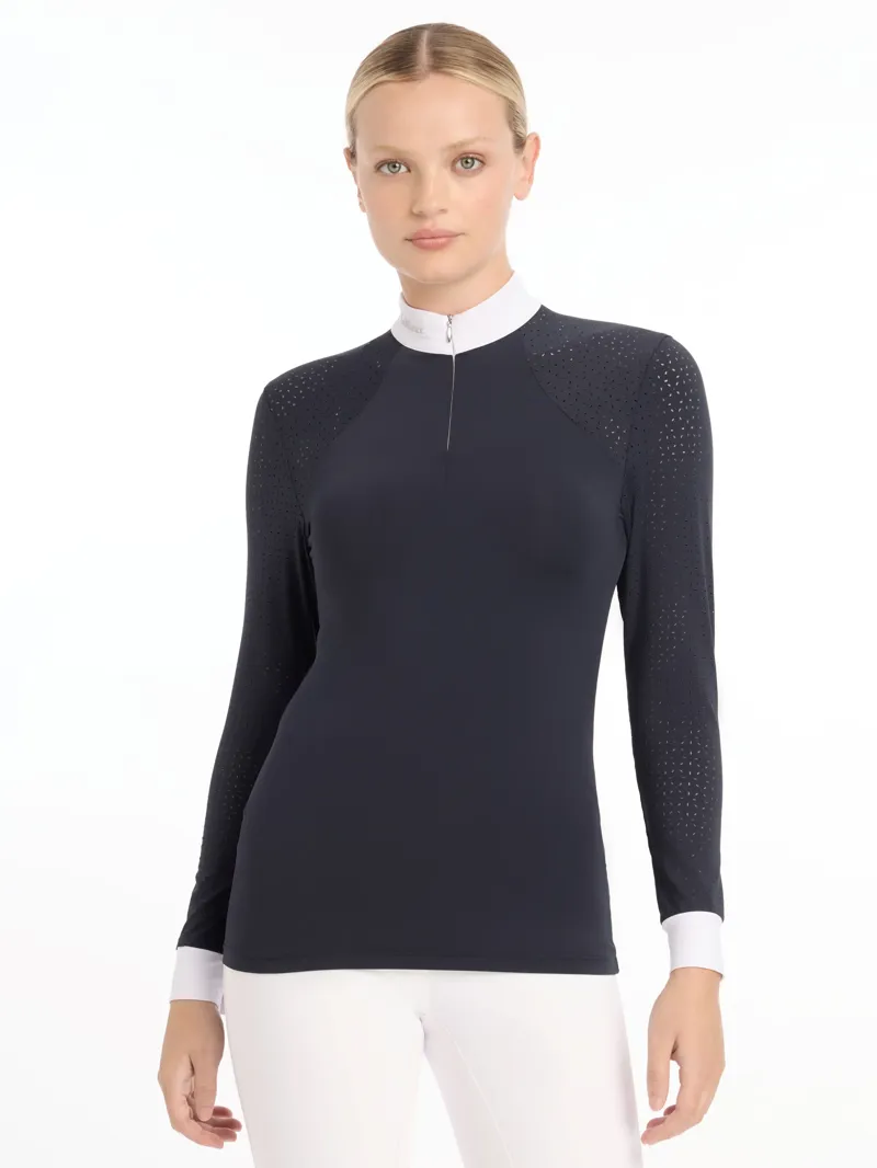 LeMieux Olivia Ladies Long Sleeve Show Shirt - Navy