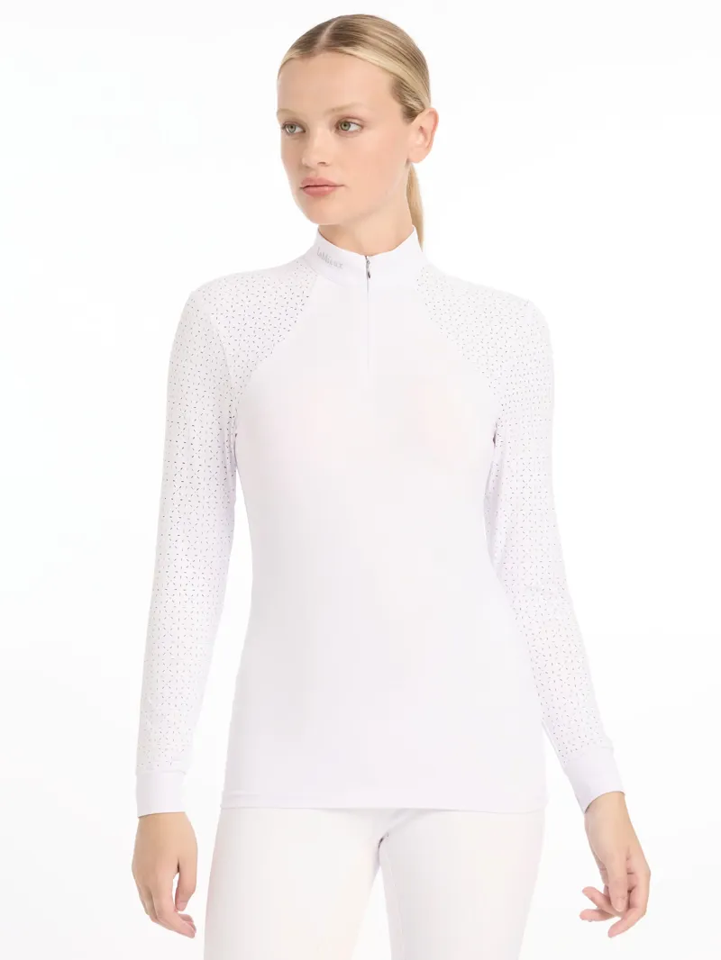 LeMieux Olivia Ladies Long Sleeve Show Shirt - White