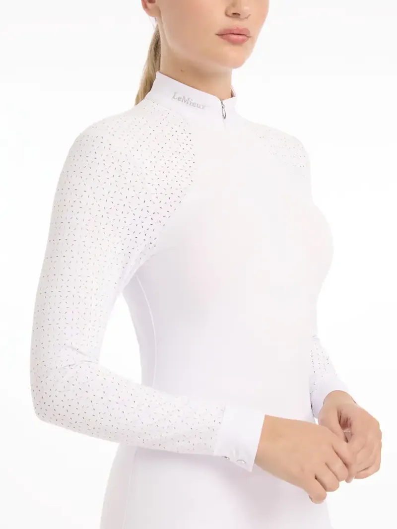 LeMieux Olivia Ladies Long Sleeve Show Shirt - White-1