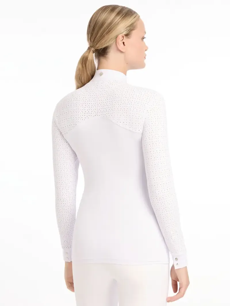 LeMieux Olivia Ladies Long Sleeve Show Shirt - White-2