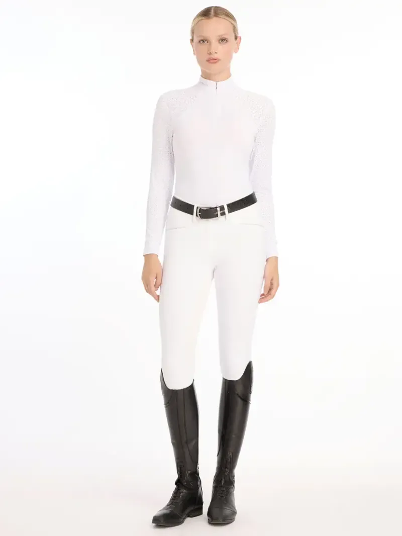 LeMieux Olivia Ladies Long Sleeve Show Shirt - White-3