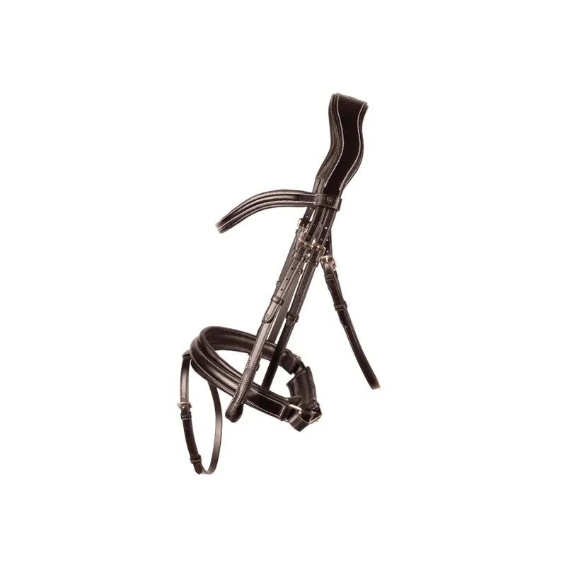 Hy Equestrian ProPresicce Pelle Crank Leather Bridle - Brown/Brass