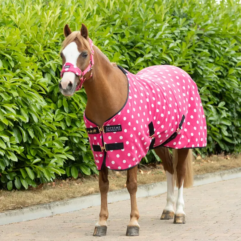 Supreme Products Dotty Fleece Rug - Paradise Pink