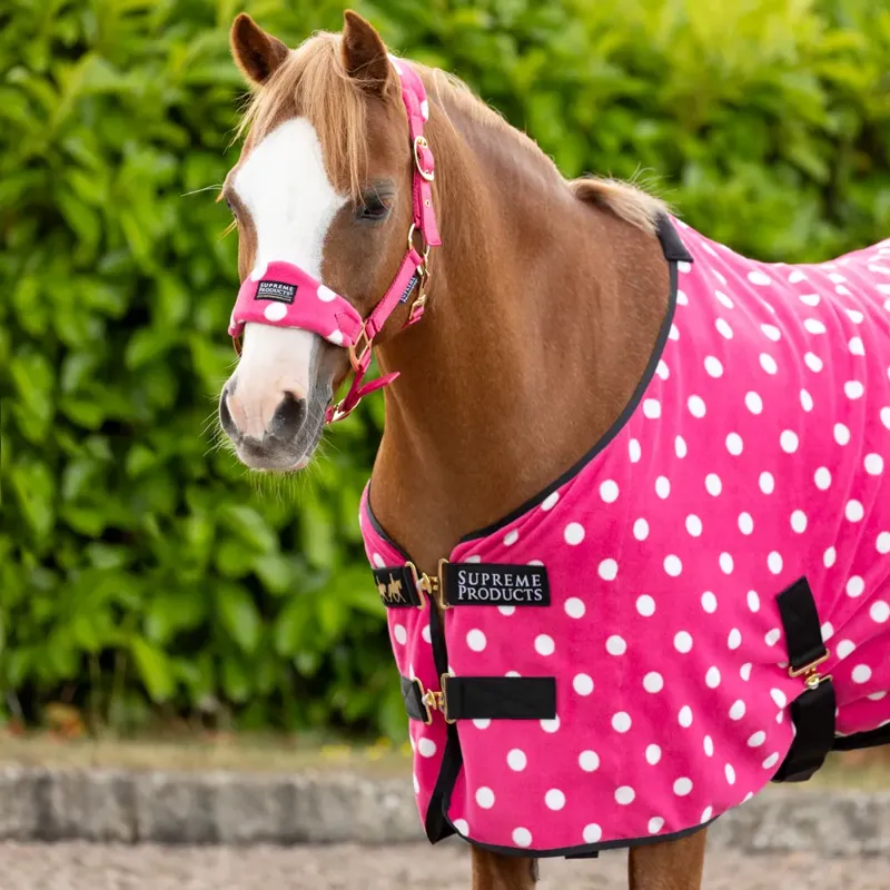 Supreme Products Dotty Fleece Rug - Paradise Pink-1