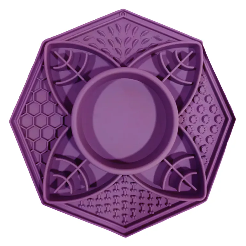 Parallax Fun Flower Pet Bowl and Lick Mat - Purple