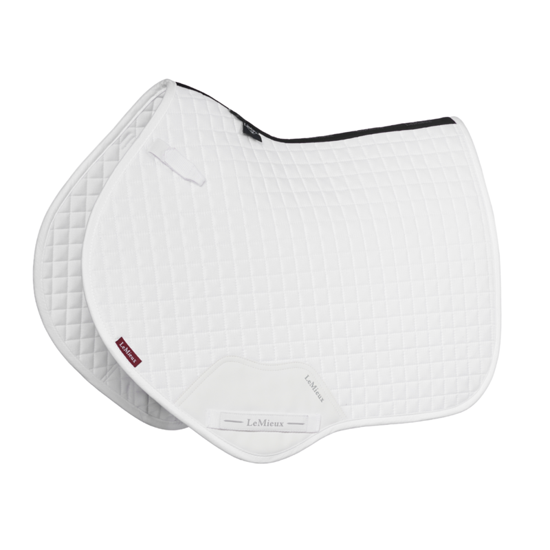 LeMieux Suede Close Contact Square - White 