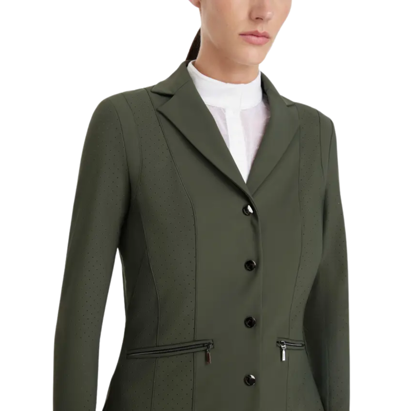 LeMieux Jessica Ladies Mesh Show Jacket - Pine Green-3