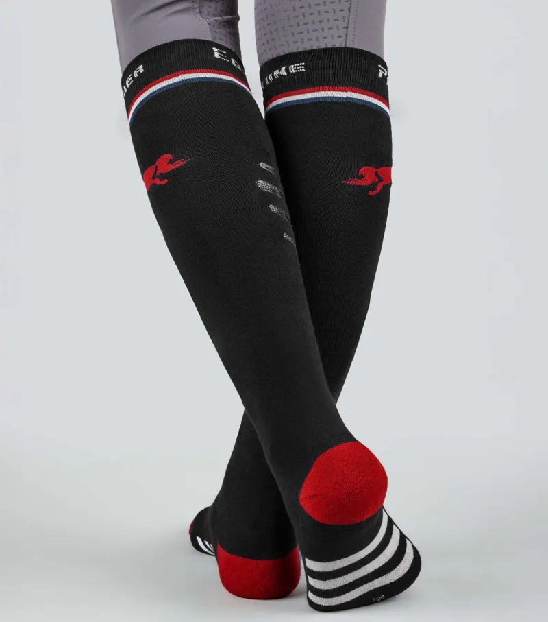 Premier Equine Replay Riding Socks 1 Pair - Black-1