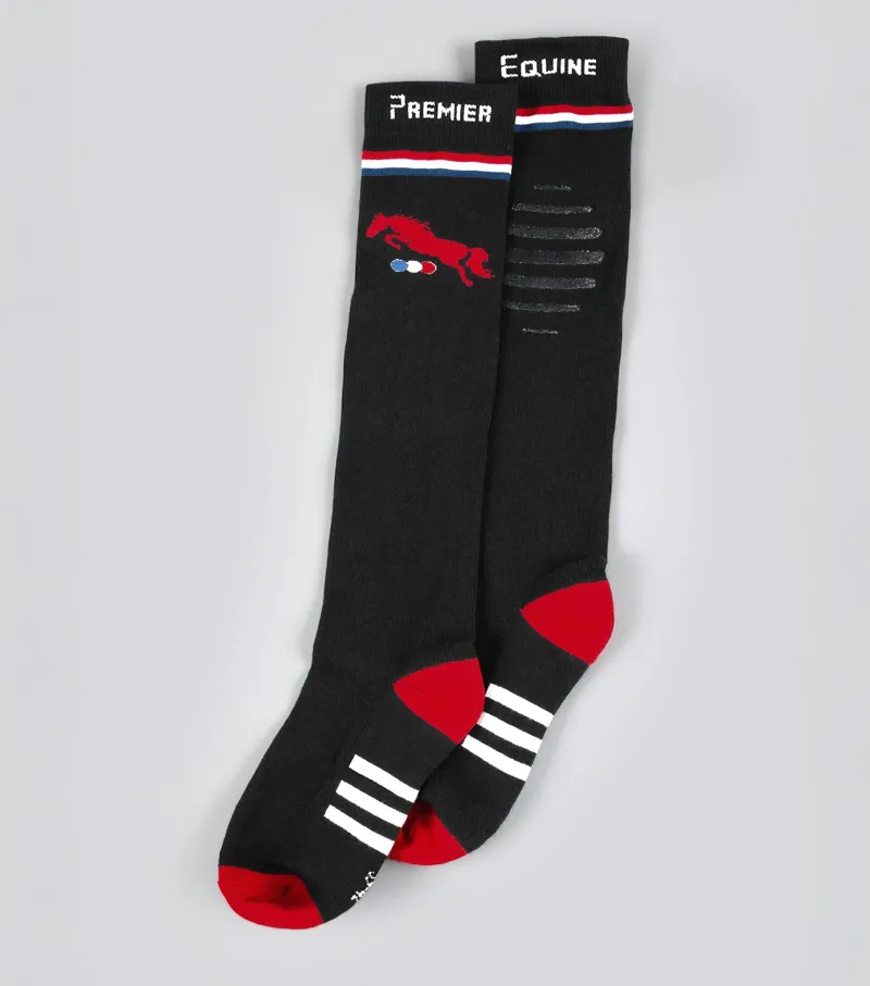 Premier Equine Replay Riding Socks 1 Pair - Black-2