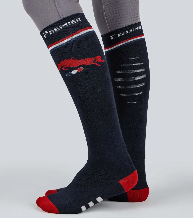 Premier Equine Replay Riding Socks 1 Pair - Navy