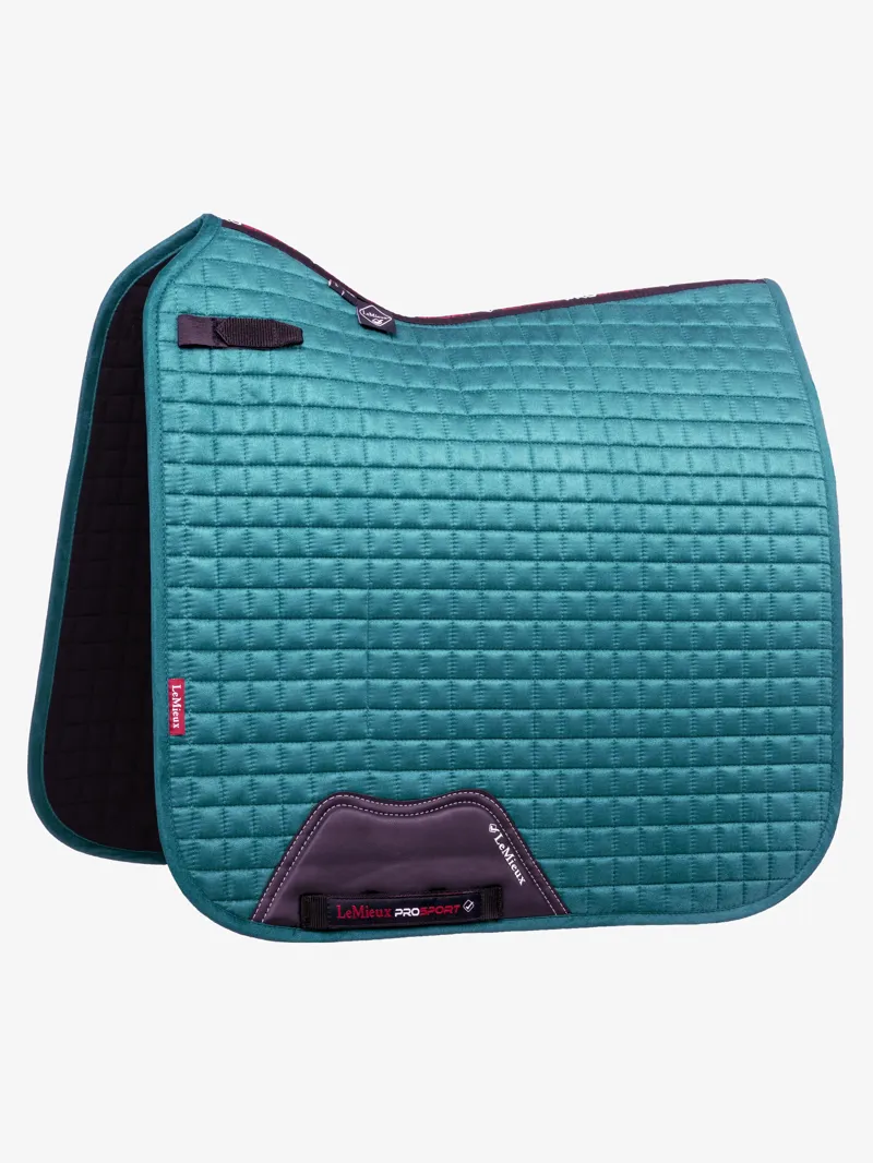 LeMieux Suede Dressage Square Saddle Pad - Peacock