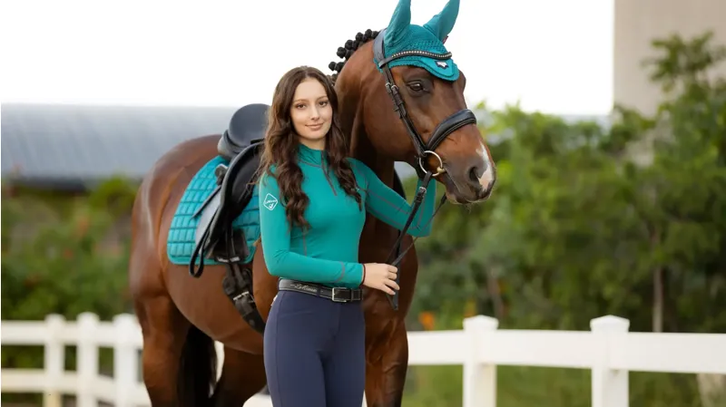 LeMieux Loire Classic Dressage Square - Peacock-3