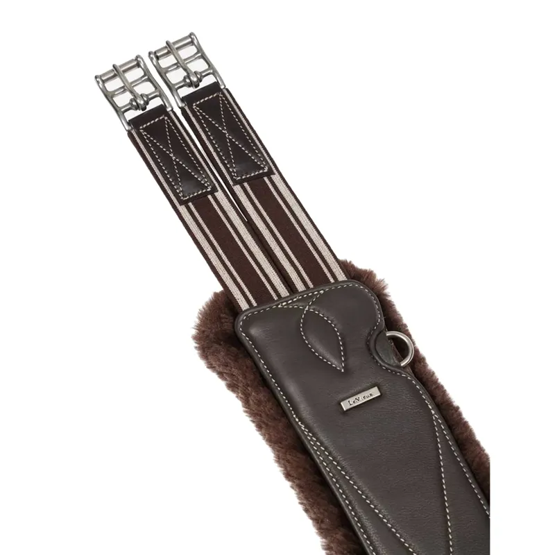 LeMieux Arika Simuwool Contoured Dressage Girth - Brown-2