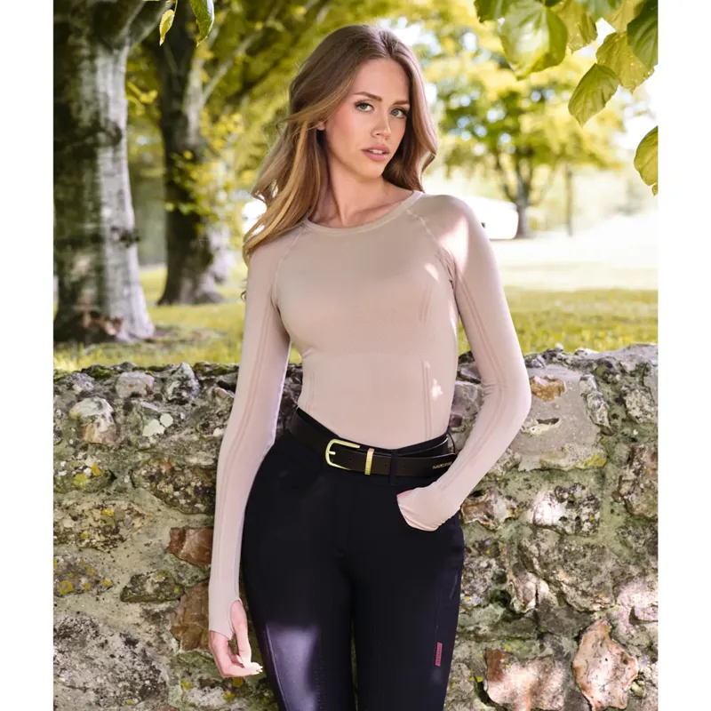 LeMieux Britney Seamless Long Sleeve Top - Almond-2