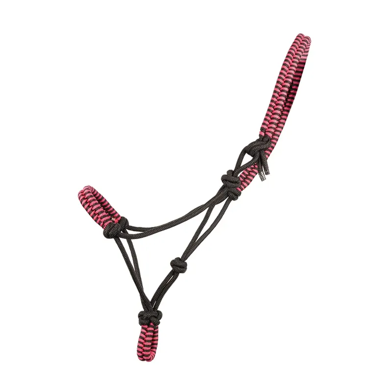 Hy Equestrian Double Braid Rope Halter - Cob/ Full - Pink