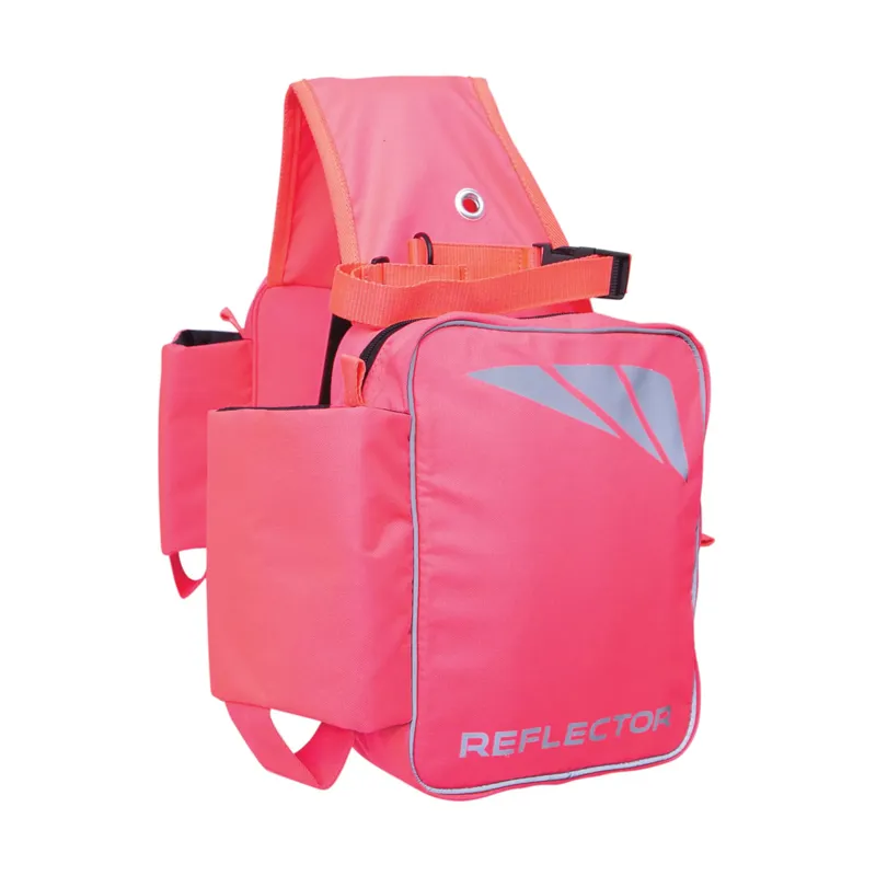 Hy Equestrian Reflector Saddle Pannier - Pink