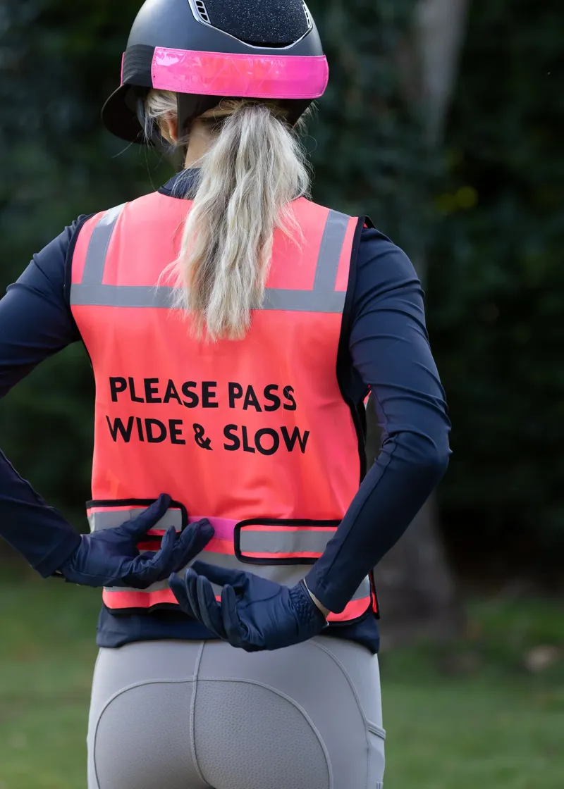 Woof Wear Riding Vest not certified - Hi Vis Pink-2