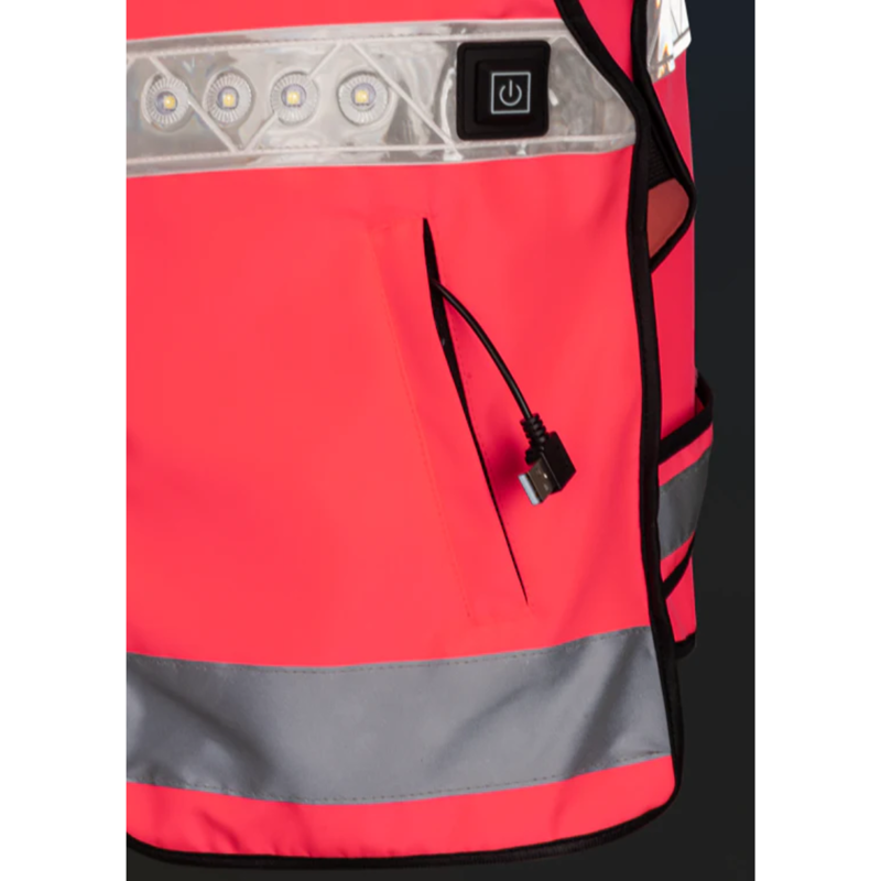 Woof Wear LED Hi Vis Riding Vest - Hi Vis Pink-1