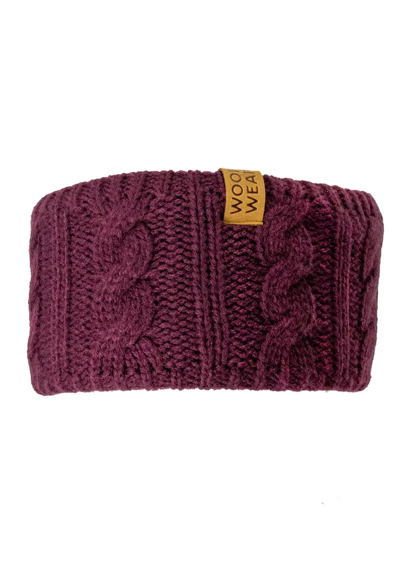 Woof Wear Cable Headband - Plum 